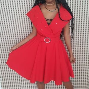 Vintage 80s red dress
